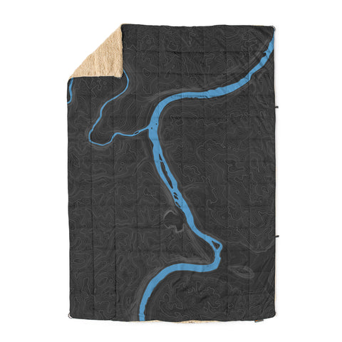 CUSTOM RIVER TOPO BLANKET